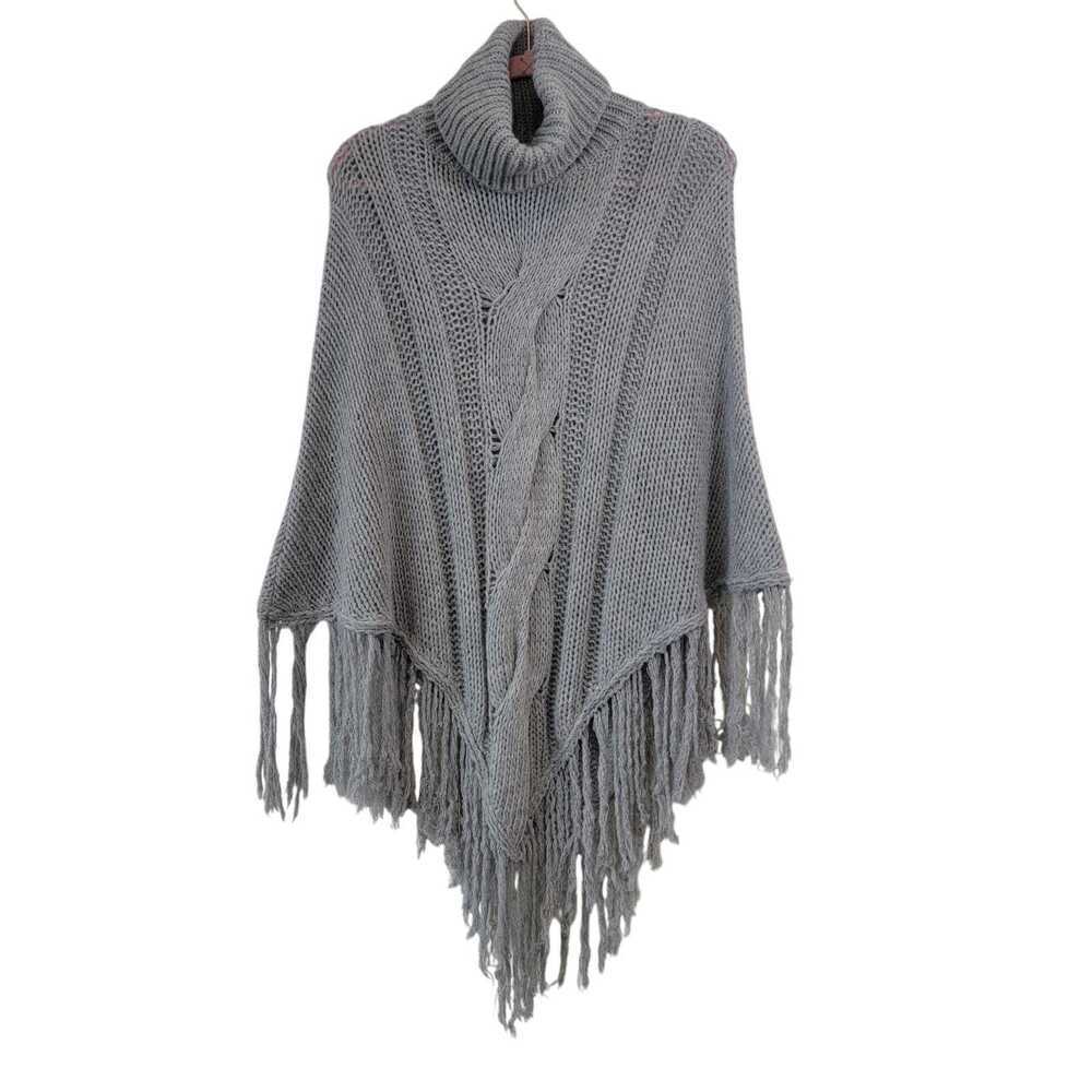 Italian Alpaca Wool Fringe Poncho